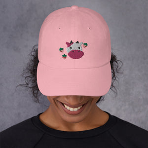 Strawberry Cow Dad Hat